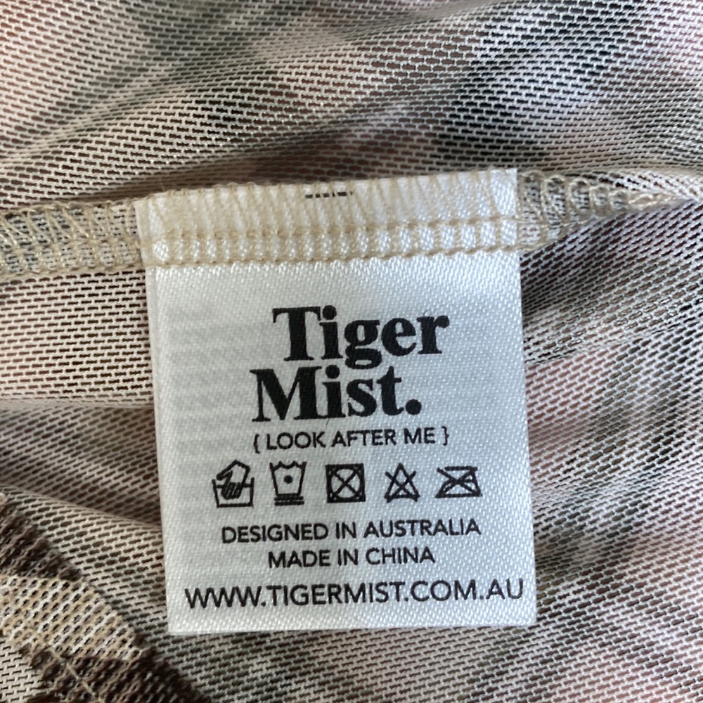 Tiger Mist Plaid Sheer Bodysuit - Picture 4 of 6